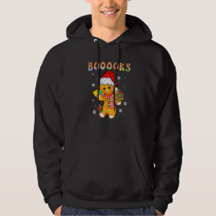 Christmas Gingerbread Books Librarian Reader Readi Hoodie