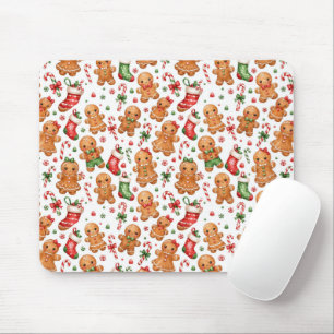 Christmas Gingerbread Boy and Girl Mouse Mat