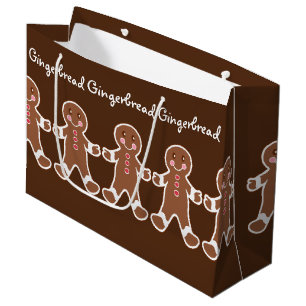 Christmas Gingerbread Boys Gift Bag
