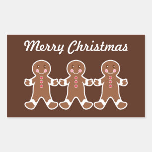 Christmas Gingerbread Boys Stickers