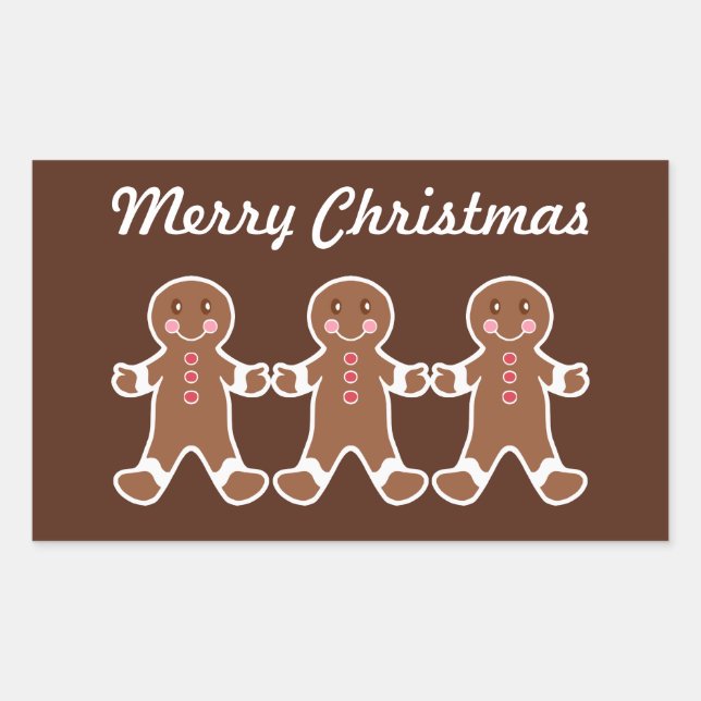Christmas Gingerbread Boys Stickers (Front)