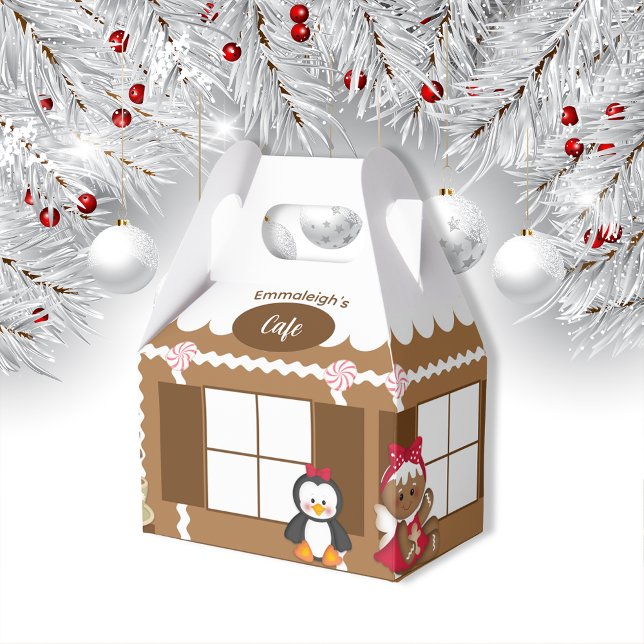 Christmas Gingerbread Cafe Cute Favour Box (Creator Uploaded)