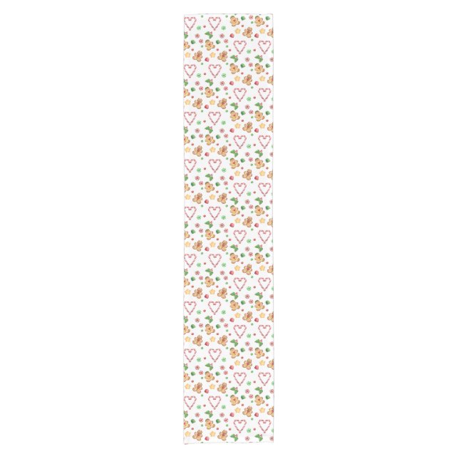 Christmas Gingerbread Candy Table Runner (Front)