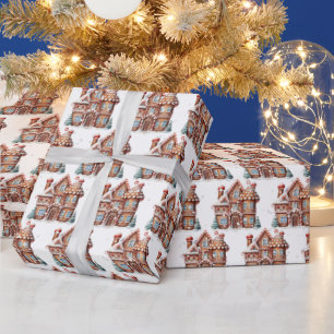 Christmas Gingerbread Castle Wrapping Paper