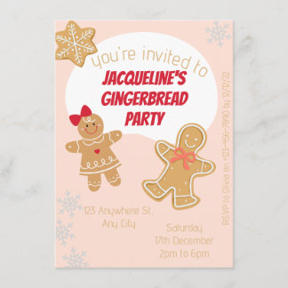 Christmas Gingerbread Cookie Gender Reveal Shower Enclosure Card