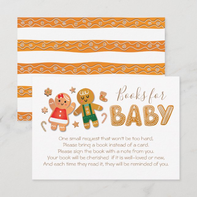 Christmas Gingerbread Cookie Gender Reveal Shower Invitation (Front/Back)