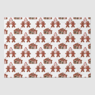 Christmas Gingerbread Cookie House People Tissue Paper