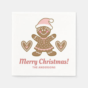 Christmas Gingerbread Cookie Party Napkin