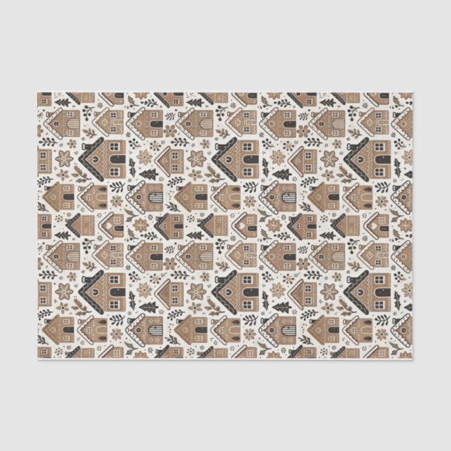 Christmas Gingerbread Cookie Tissue Paper (Front)