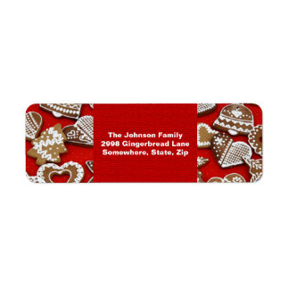 Christmas Gingerbread Cookies Address Label