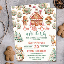 Christmas Gingerbread Cookies Baby Shower Party