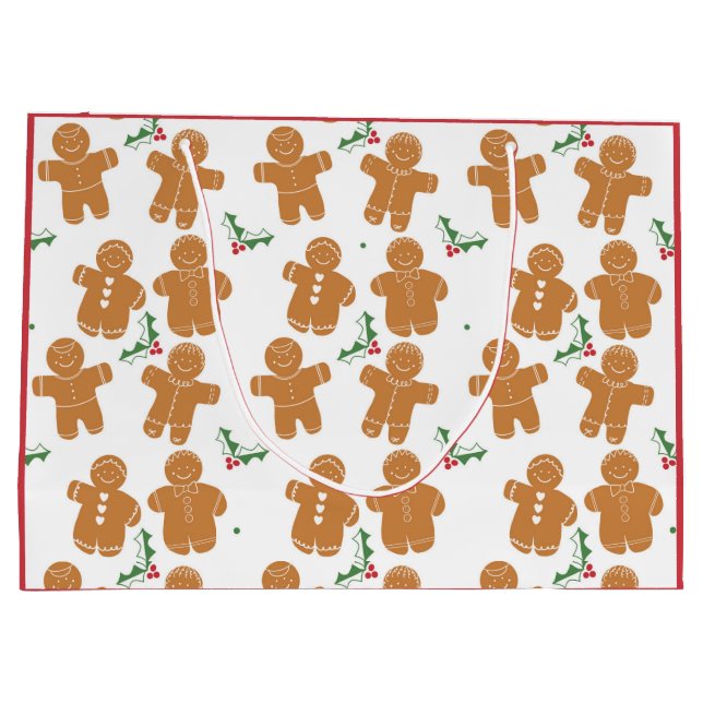 Christmas Gingerbread Cookies Gift Bag (Back)