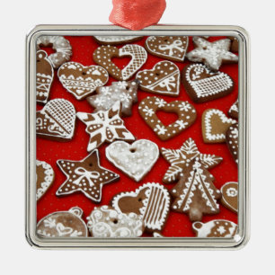 Christmas Gingerbread Cookies Metal Tree Decoration