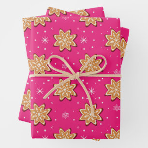 Christmas Gingerbread Cookies Modern  Wrapping Paper Sheet
