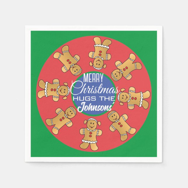 Christmas Gingerbread Cookies Napkin (Front)