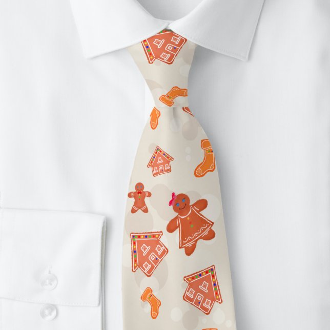 Christmas Gingerbread Cookies Pattern Tie (Creator Uploaded)