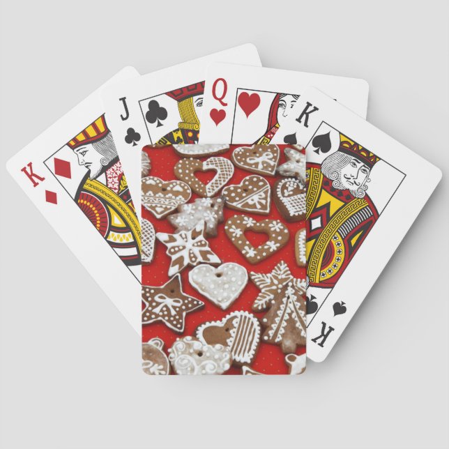 Christmas Gingerbread Cookies Playing Cards (Back)