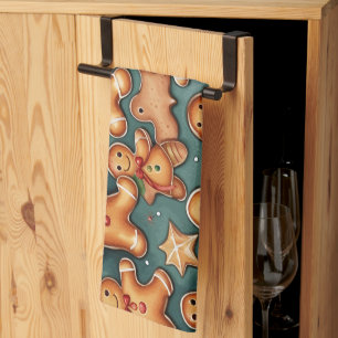 Christmas Gingerbread cookies Tea Towel