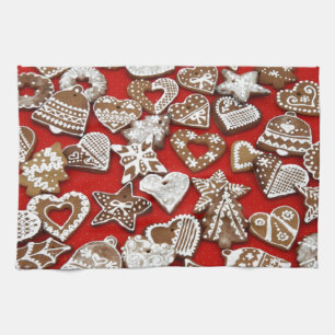 Christmas Gingerbread Cookies Tea Towel