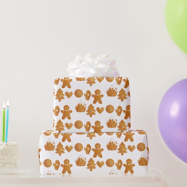 Christmas Gingerbread Cookies Wrapping Paper (Party Gifts)