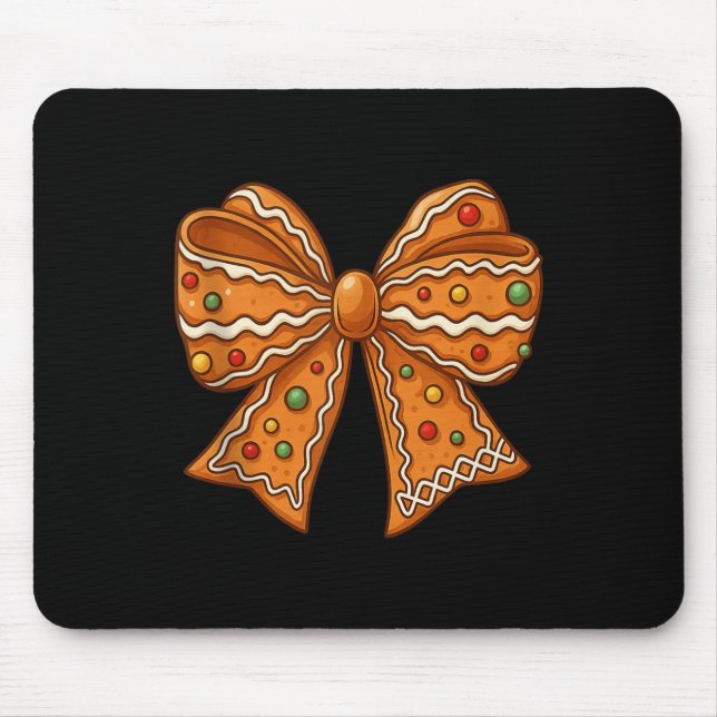 Christmas Gingerbread Coquette Bow Xmas For Men Wo Mouse Mat (Front)