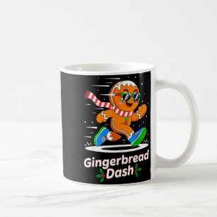 Christmas Gingerbread Dash Running Runner Xmas Mar Coffee Mug