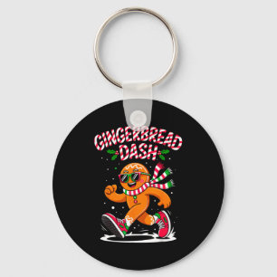 Christmas Gingerbread Dash Running Runner Xmas Mar Key Ring