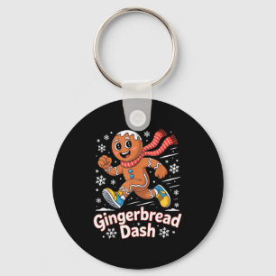 Christmas Gingerbread Dash Running Runner Xmas Mar Key Ring