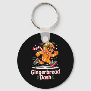 Christmas Gingerbread Dash Running Runner Xmas Mar Key Ring