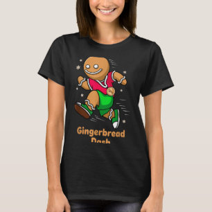 Christmas Gingerbread Dash Running Runner Xmas Mar T-Shirt