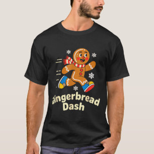 Christmas Gingerbread Dash Running Runner Xmas Mar T-Shirt