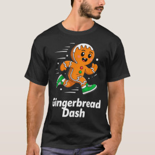 Christmas Gingerbread Dash Running Runner Xmas Mar T-Shirt