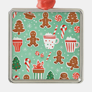 Christmas Gingerbread design Metal Tree Decoration