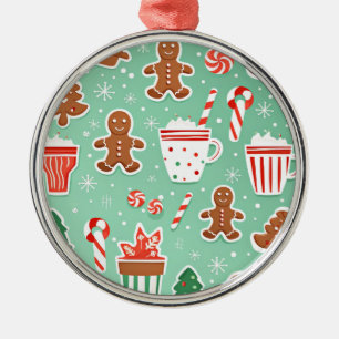 Christmas Gingerbread design Metal Tree Decoration