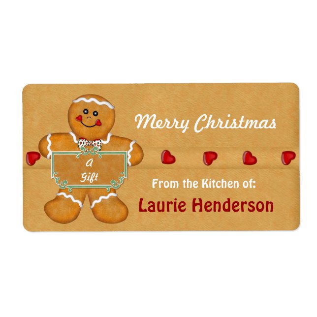 Christmas Gingerbread from the Kitchen of Labels (Front)
