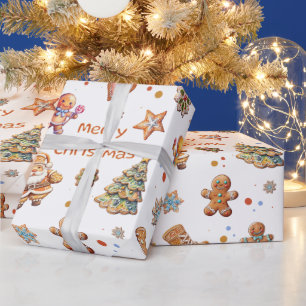 Christmas Gingerbread Fun Cute Wrapping Paper