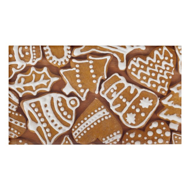 Christmas Gingerbread Holiday Cookies Name Tag (Front)
