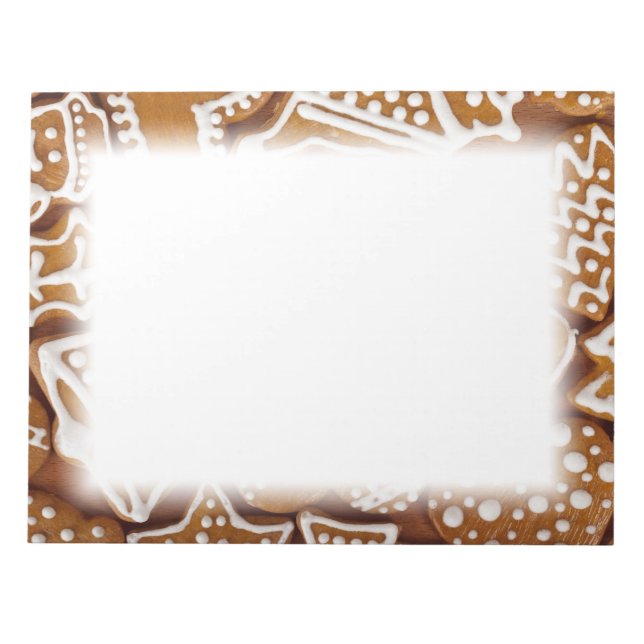 Christmas Gingerbread Holiday Cookies Notepad (Front)
