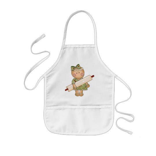 Christmas Gingerbread Holiday Kitchen Apron Kids Zazzle Co Uk