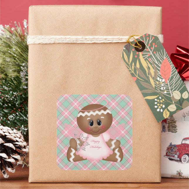 Christmas Gingerbread Holiday Sticker (Holiday)
