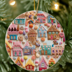 Christmas Gingerbread House Ceramic Tree Decoration