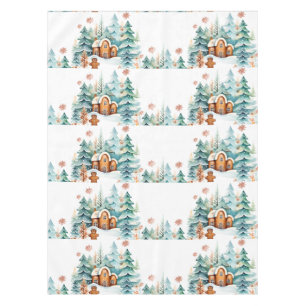 Christmas Gingerbread House Gingerbread figure  Tablecloth