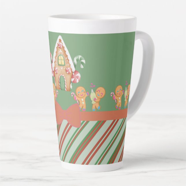 Christmas Gingerbread House Hot Chocolate Latte Mu Mug (Right Angle)