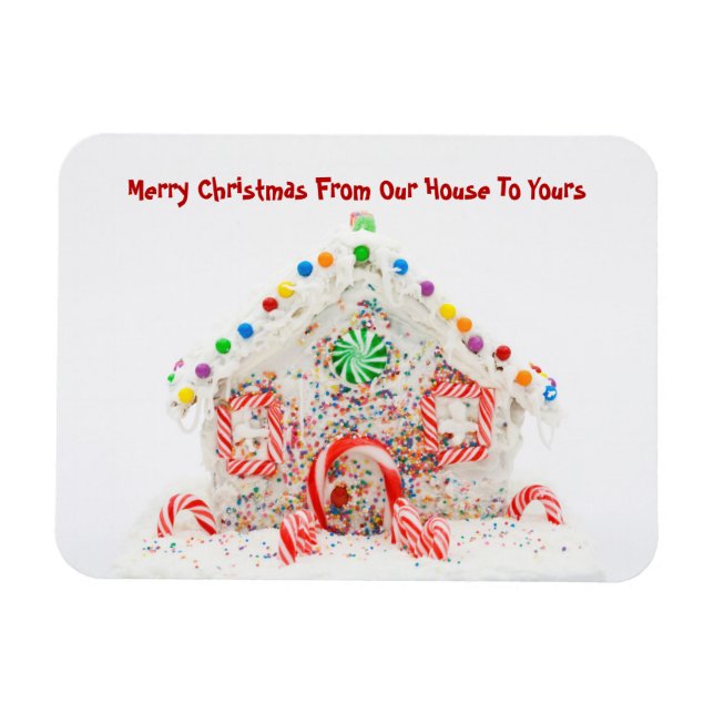 Christmas Gingerbread House Magnet (Horizontal)