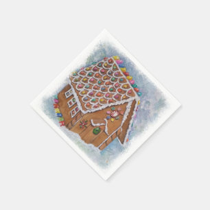 Christmas Gingerbread House Napkin