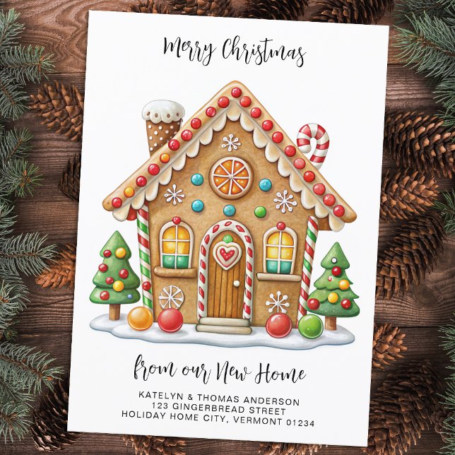 Christmas Gingerbread House New Address Moving  Announcement (Creator Uploaded)