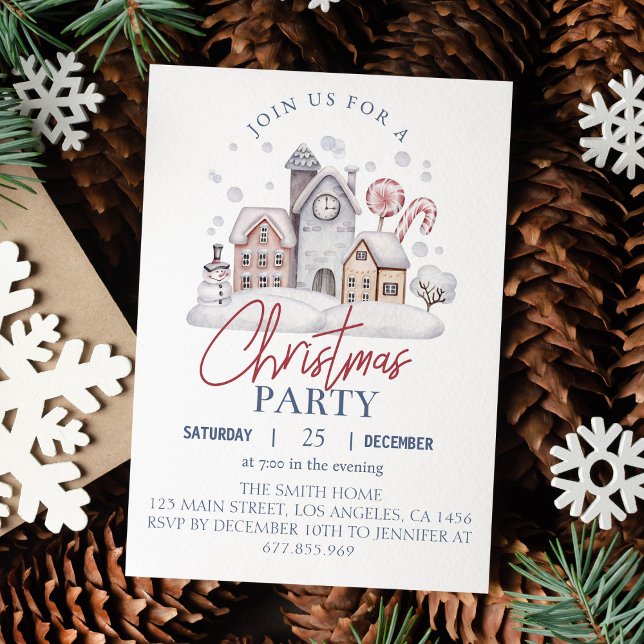 Christmas Gingerbread House Party Invitation (Creator Uploaded)