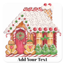 Christmas Gingerbread House Sticker