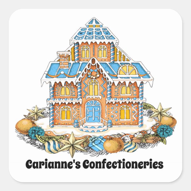 Christmas Gingerbread House Sticker (Front)