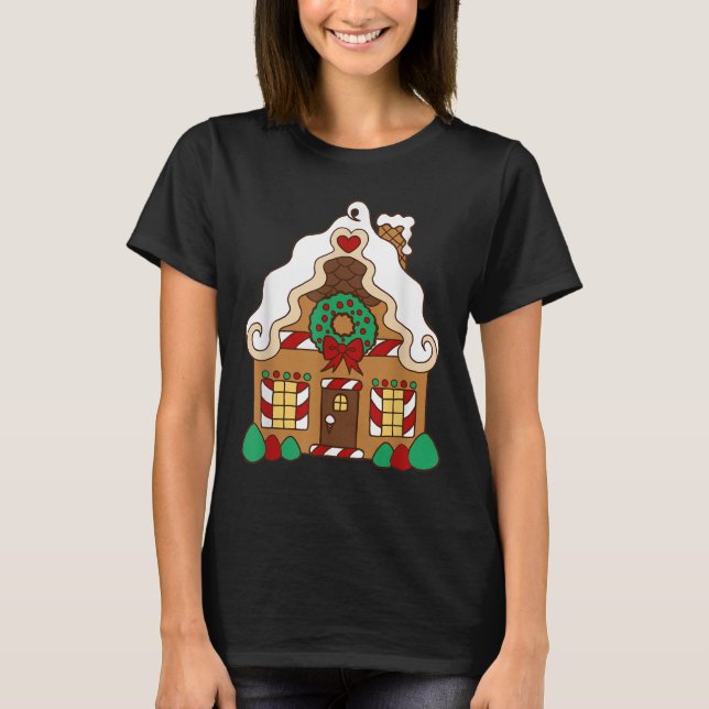 Christmas Gingerbread House  T-Shirt (Front)
